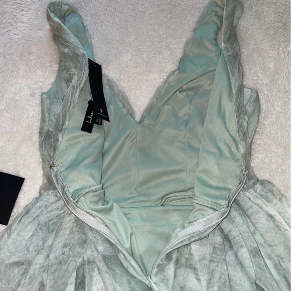 Lulus Blissful Poise Sage Green Floral Mesh Pleated Cutout Maxi Dress - Picture 7 of 11